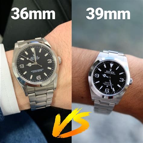 36mm watch on wrist